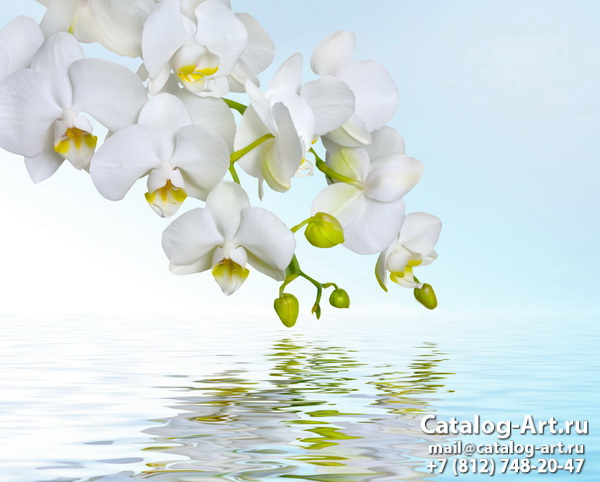 картинки для фотопечати на потолках, идеи, фото, образцы - Потолки с фотопечатью - Белые орхидеи 37